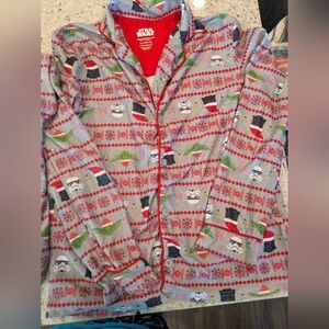 Star Wars Boys Girls Yoda, Darth Vader Flannel Holiday Pajama Set Size 12/14